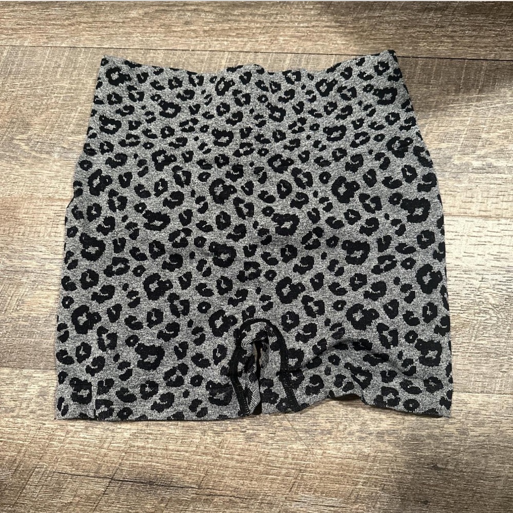 Cheetah print biker shorts